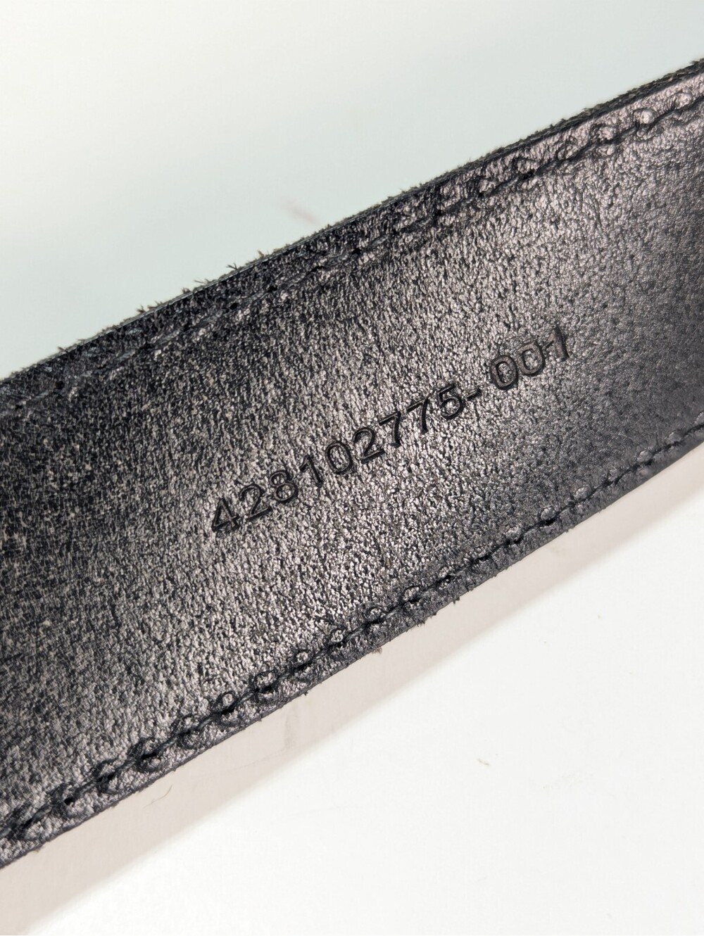 Lauren Ralph Lauren Equestrian Brass Buckle Oval Logo Plaque Black Leather Belt - Picture 9 of 10